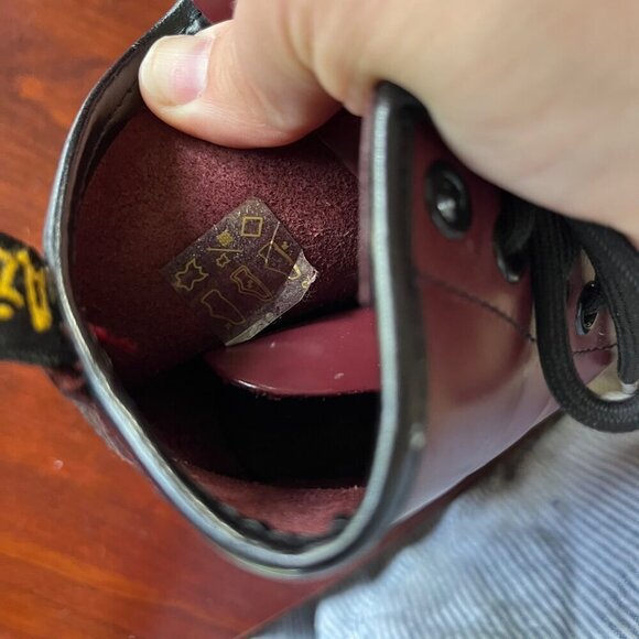 Dr.‎ Martens 1460 Cherry Red Leather Boots Size 5 - Picture 2 of 11